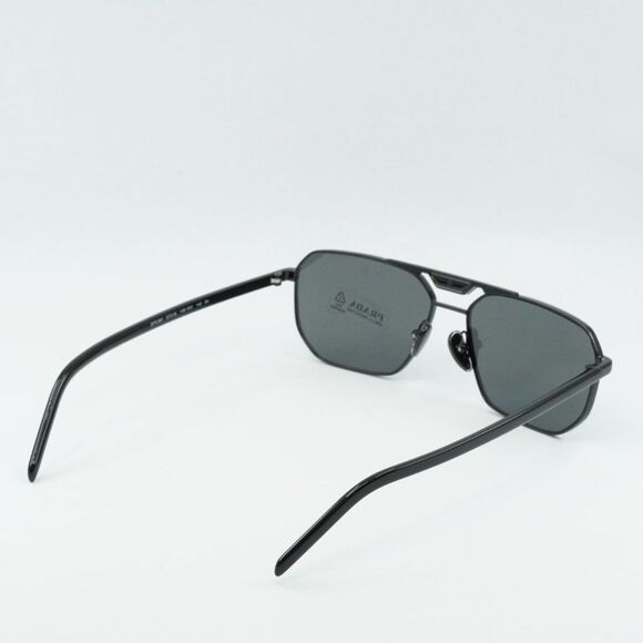 NEW PRADA PR58YS 1AB5S0 BLACK DARK GREY SUNGLASSES - Picture 9 of 11